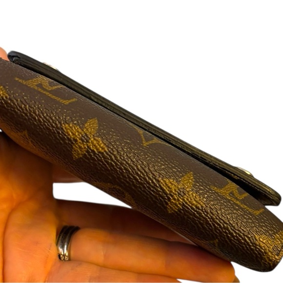 Rare Louis Vuitton Monogram Macassar Tri-Fold Wallet Brown and Black - Picture 5 of 11
